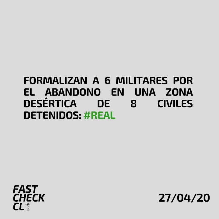 Lee más sobre el artículo Formalizan a 6 militares por el abandono en una zona desértica de 8 civiles detenidos: #Real