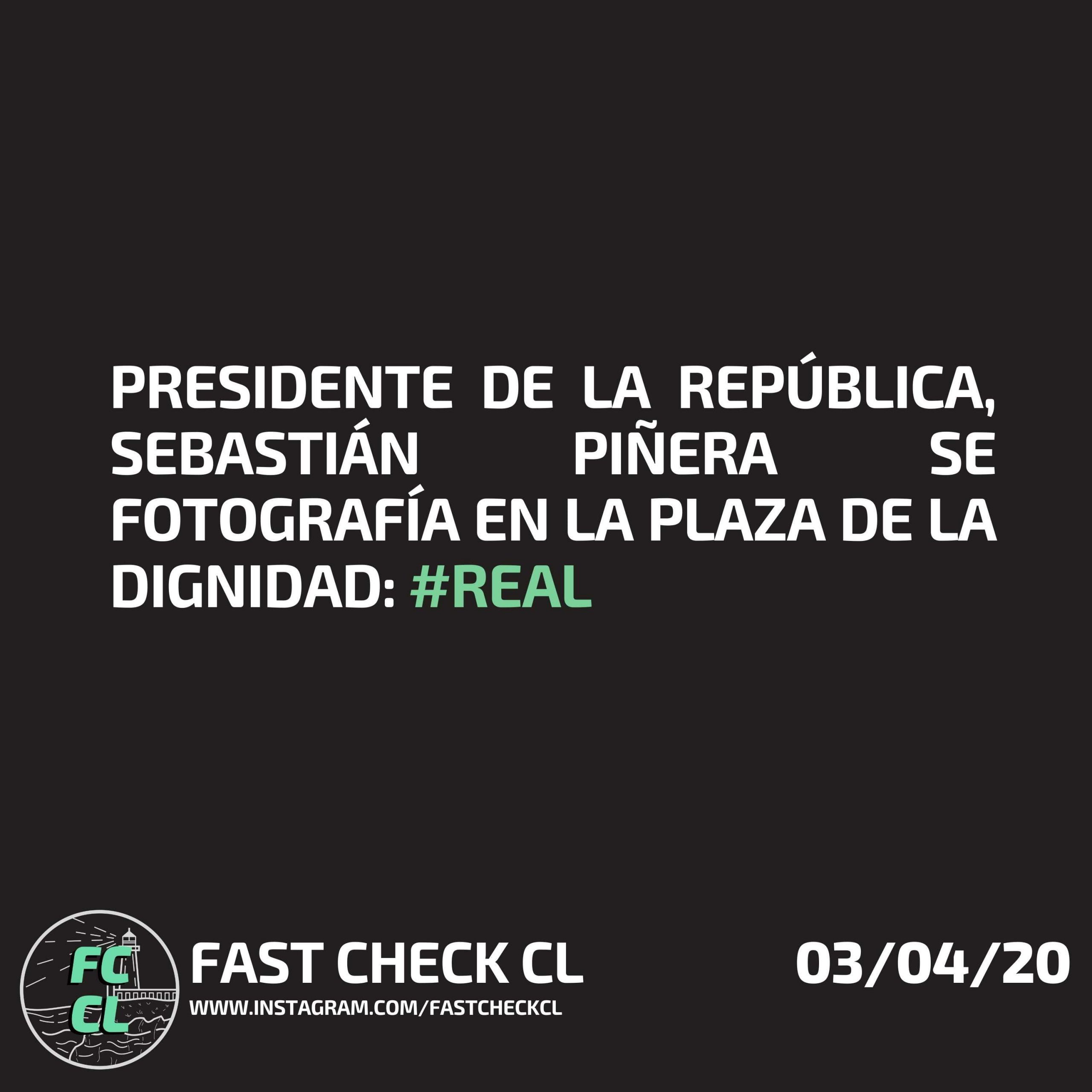 You are currently viewing Presidente de la República, Sebastián Piñera se fotografía en la Plaza de la Dignidad: #Real