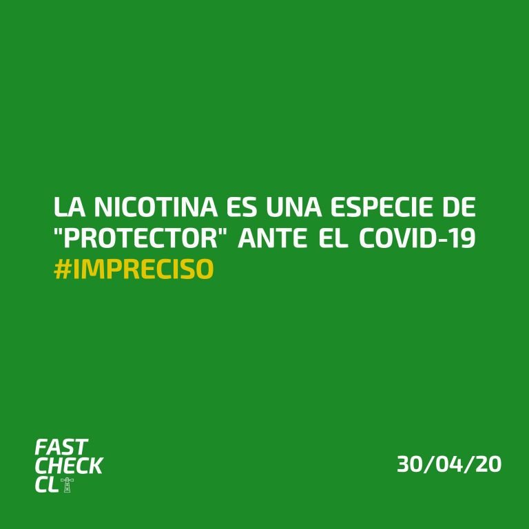 Lee más sobre el artículo La nicotina es una especie de “protector” ante el Covid-19 #Impreciso