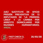 Juez sustituye de oficio prisión preventiva de 13 imputados de “la Primera Línea” y la cambia por arresto domiciliario por razones humanitarias: #Real