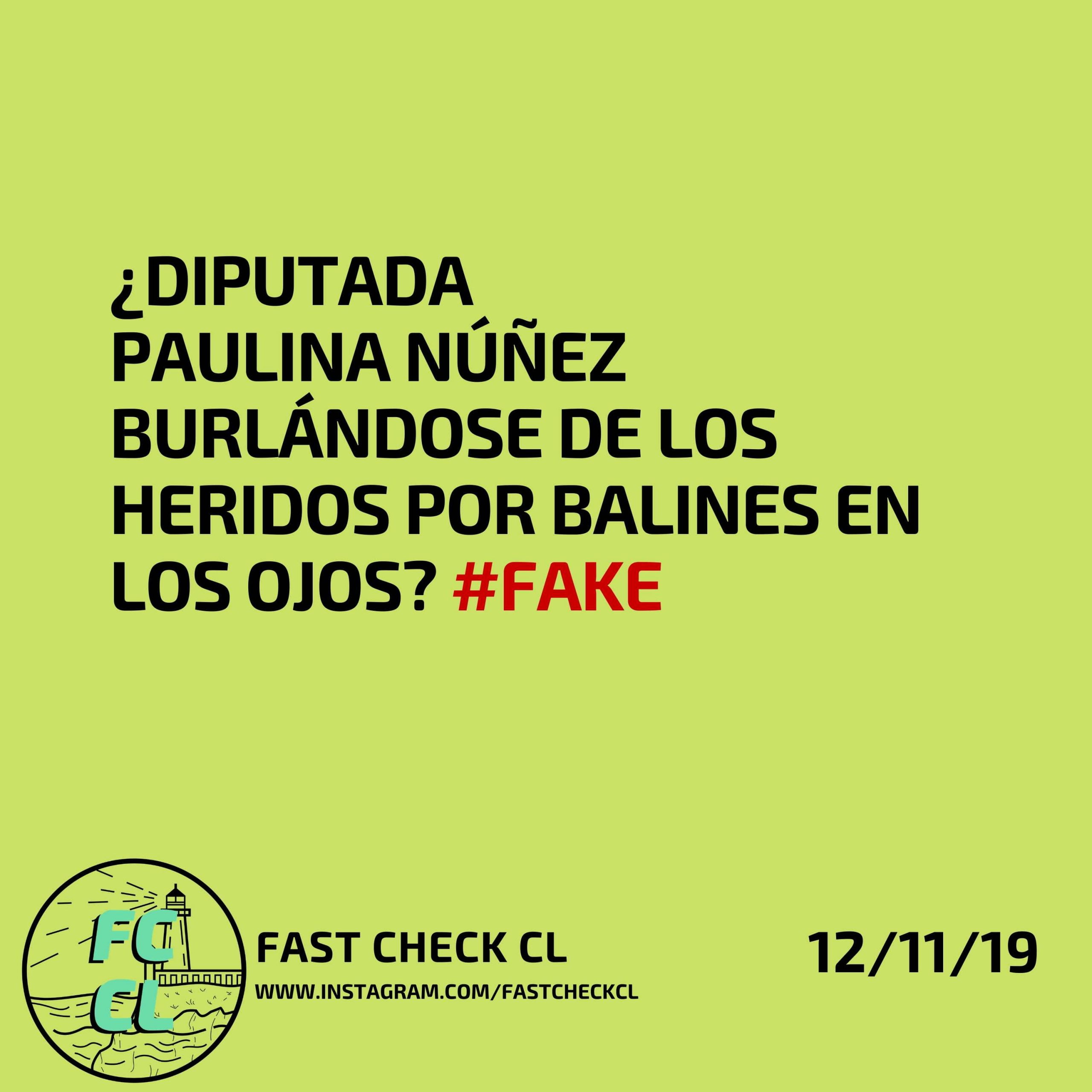 You are currently viewing Diputada Paulina Núñez burlándose de los heridos por balines en los ojos:  #Fake