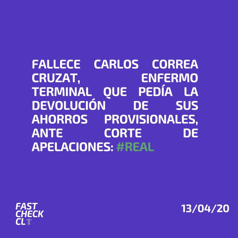 Read more about the article Fallece Carlos Correa Cruzat, enfermo terminal que pedía la devolución de sus ahorros provisionales ante Corte de Apelaciones: #Real