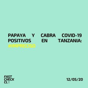Read more about the article Papaya y cabra Covid-19 positivos en Tanzania: #Impreciso