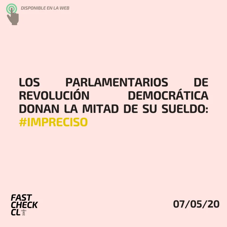 Read more about the article Los parlamentarios de Revolución Democrática donan la mitad de su sueldo: #Impreciso