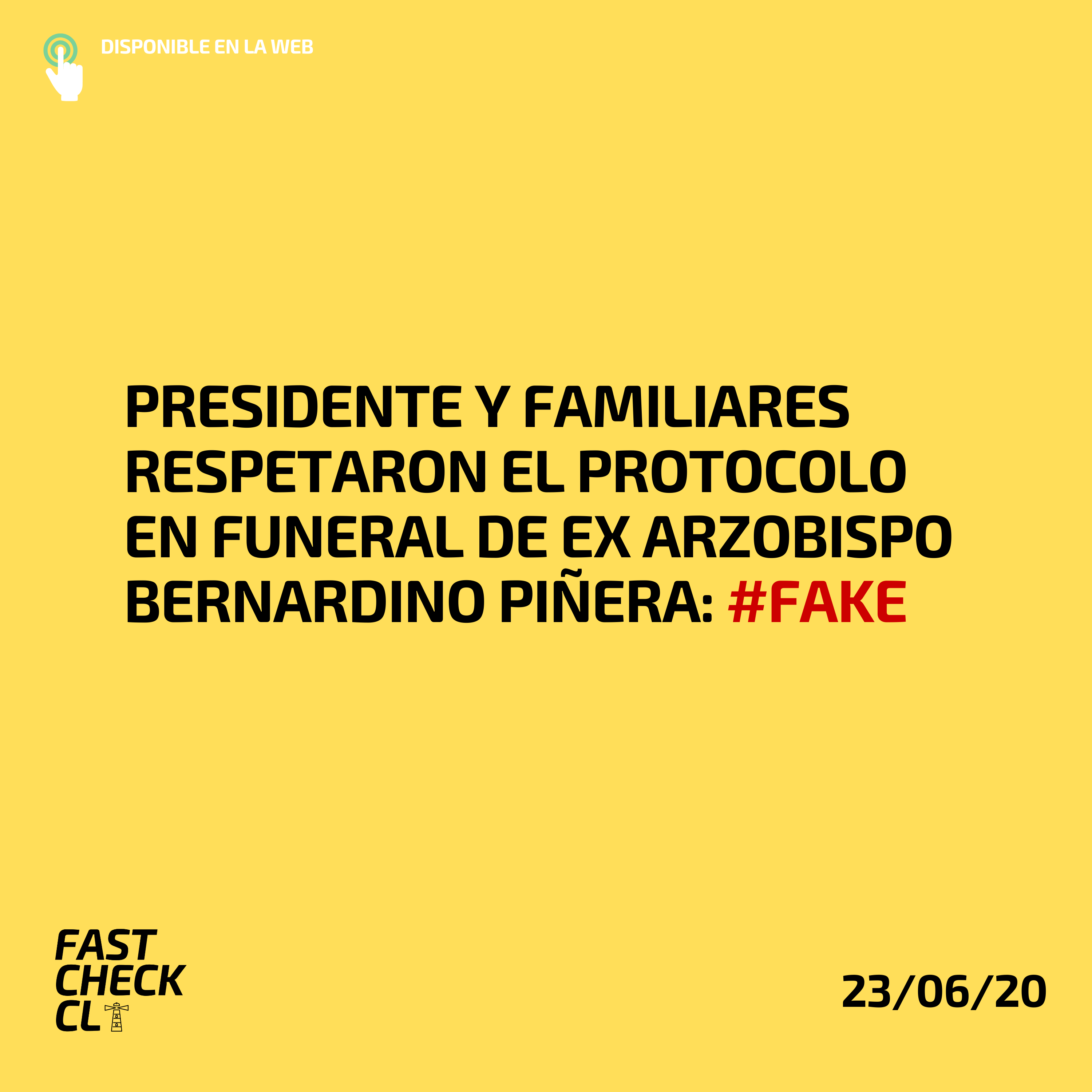 You are currently viewing Presidente y familiares respetaron el protocolo en funeral de ex arzobispo Bernardino Piñera: #Fake