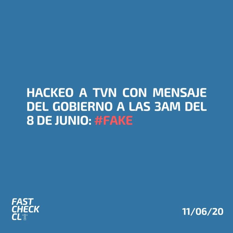Read more about the article Hackeo a TVN con mensaje del gobierno a las 3am del 8 de junio: #Fake