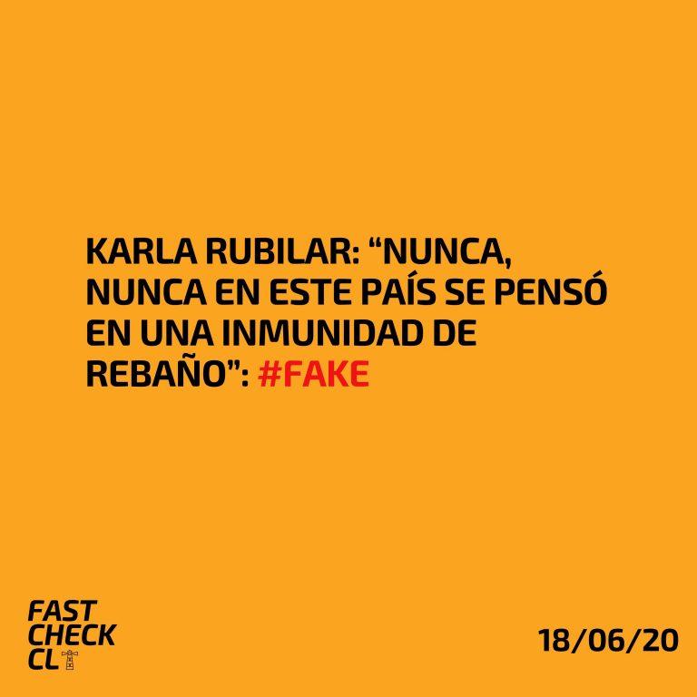 Read more about the article Karla Rubilar: “Nunca, nunca en este país se pensó en una Inmunidad de Rebaño”: #Fake