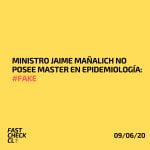 Ministro Jaime Mañalich no posee Master en Epidemiología: #Fake