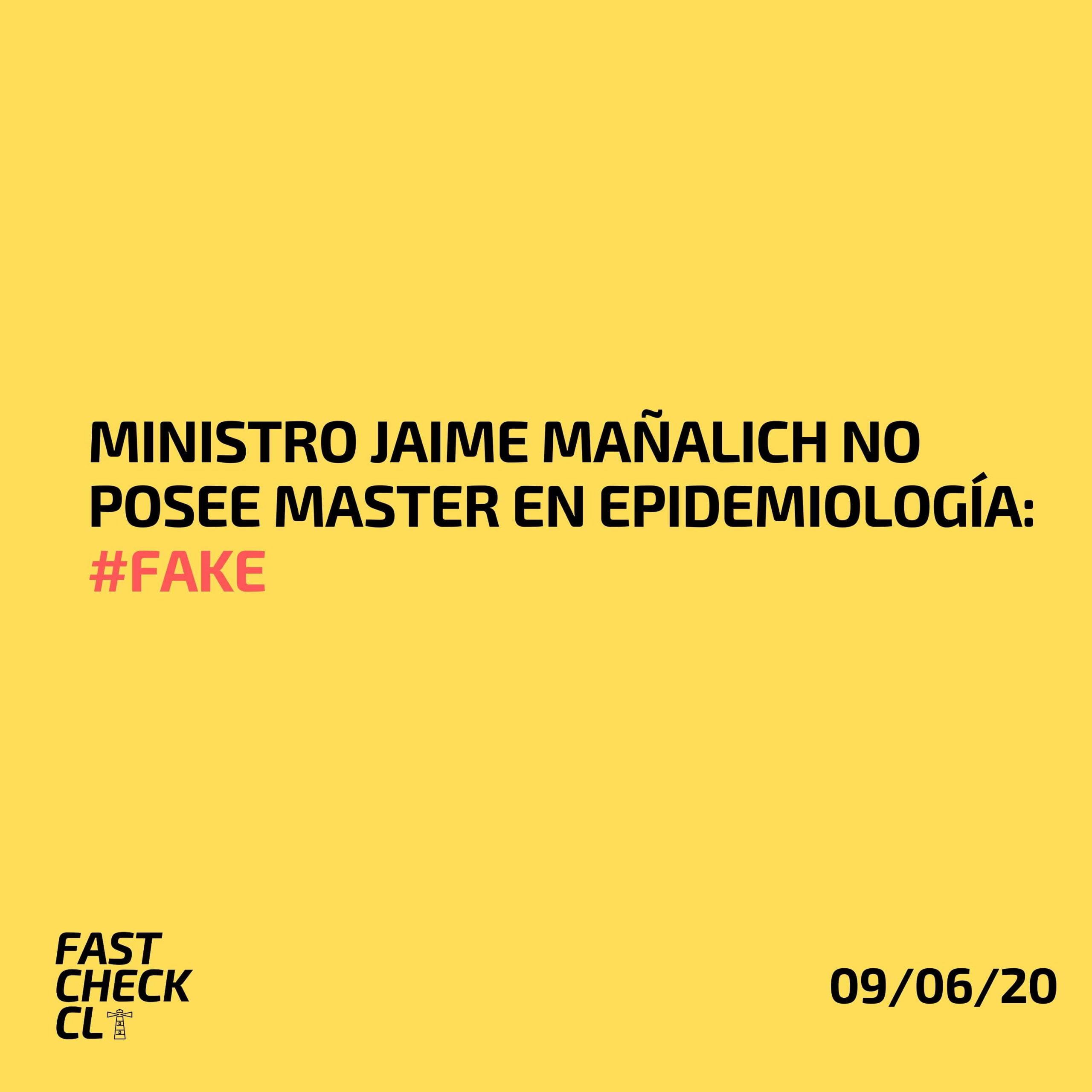 You are currently viewing Ministro Jaime Mañalich no posee Master en Epidemiología: #Fake