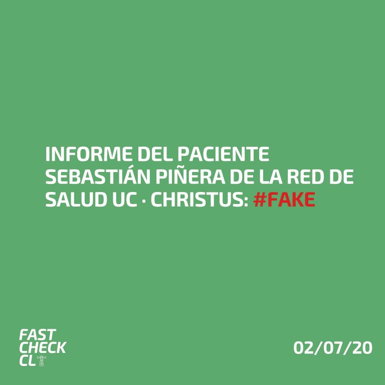 Read more about the article Informe del paciente Sebastián Piñera de la Red de Salud UC · Christus: #Fake