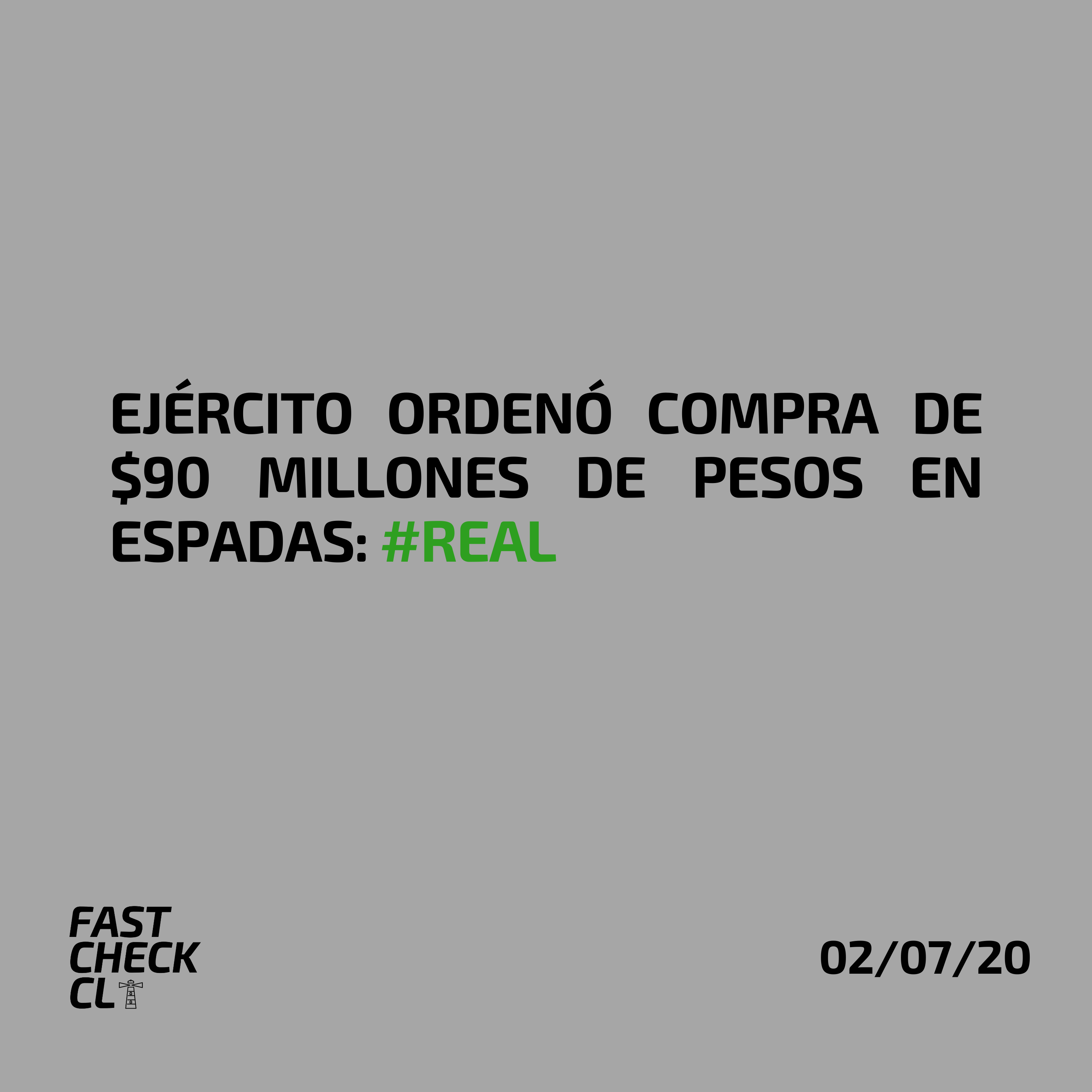 You are currently viewing Ejército ordenó compra de $90 millones de pesos en espadas: #Real