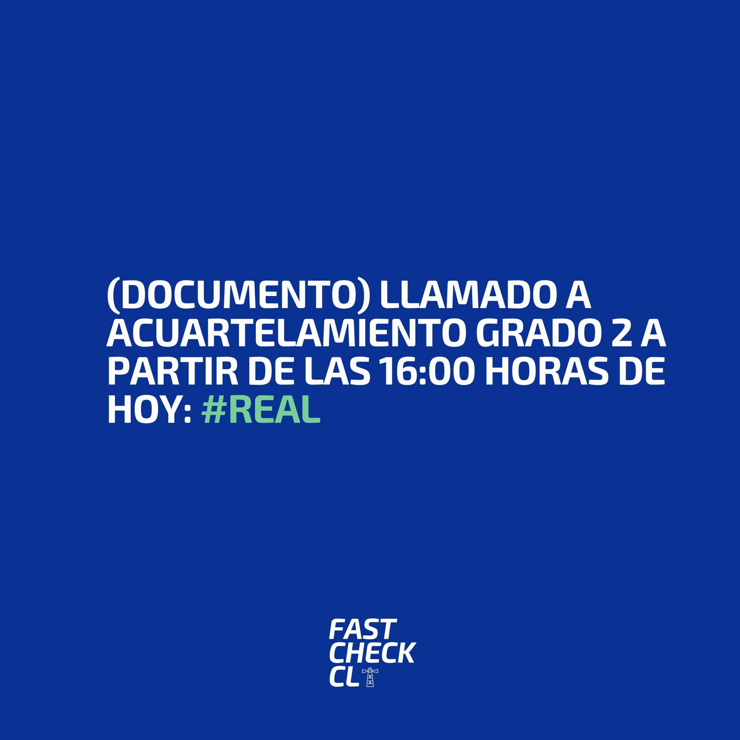 You are currently viewing (Documento) Llamado a acuartelamiento grado 2 a partir de las 16:00 horas de hoy: #Real