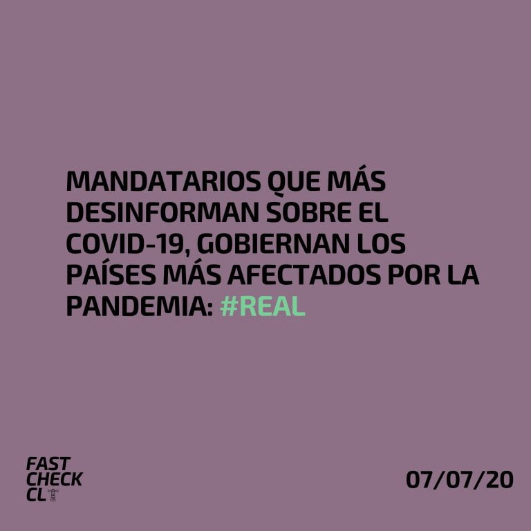 Mandatarios que mas desinforman tienen peores cifras covid-19