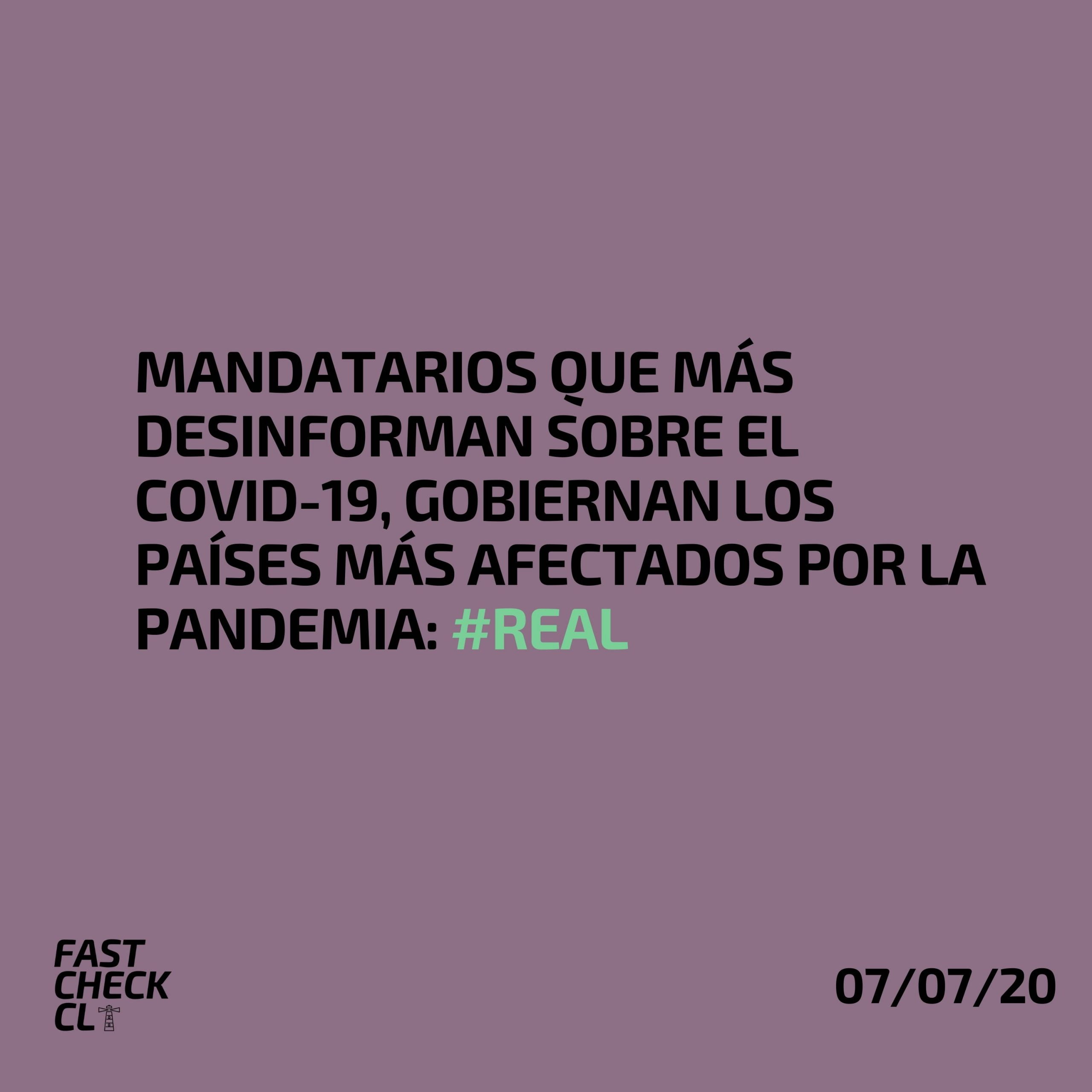 Mandatarios que mas desinforman tienen peores cifras covid-19