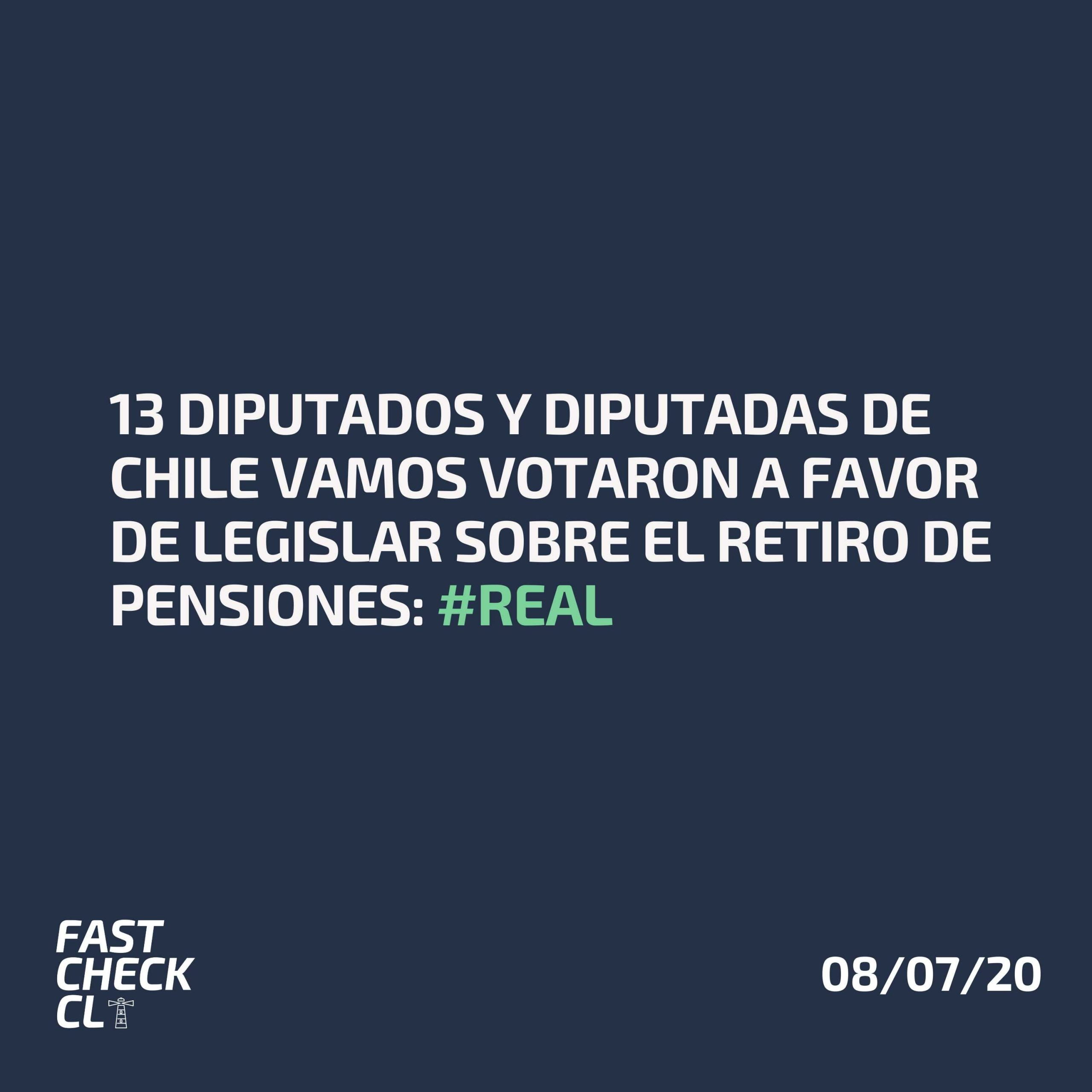 You are currently viewing 13 diputados y diputadas de Chile Vamos votaron a favor de legislar sobre el retiro de pensiones: #Real