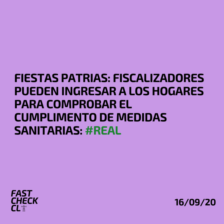 Read more about the article Fiestas Patrias: Fiscalizadores pueden ingresar a los hogares para comprobar el cumplimento de medidas sanitarias: #Real