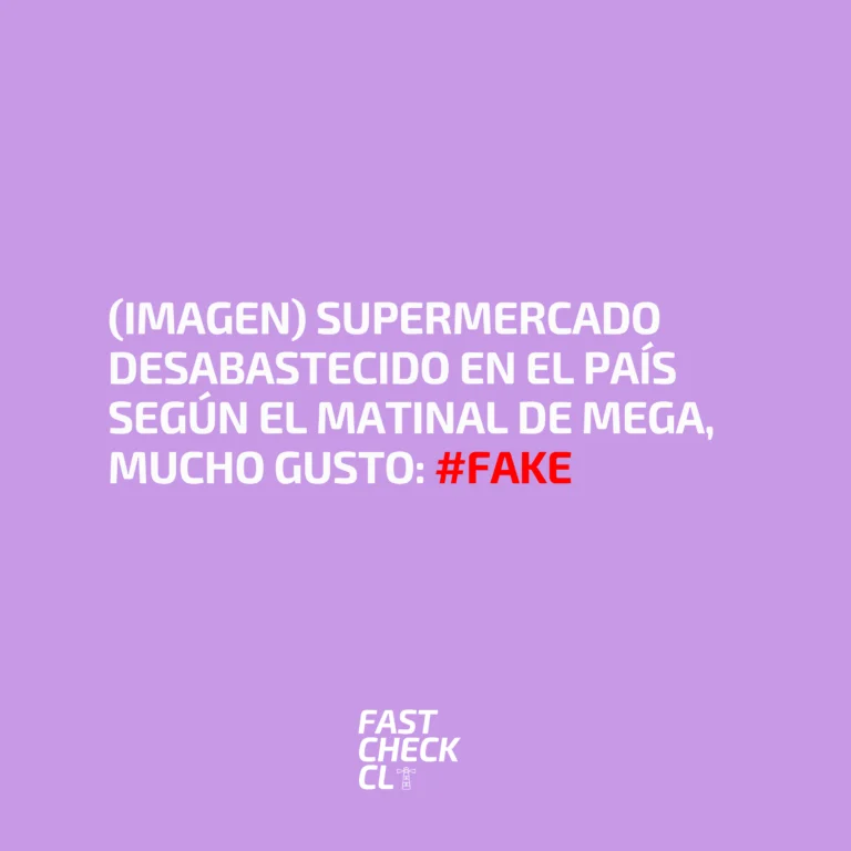 Read more about the article (Imagen) Supermercado desabastecido en el país según el matinal de Mega, Mucho Gusto: #Fake