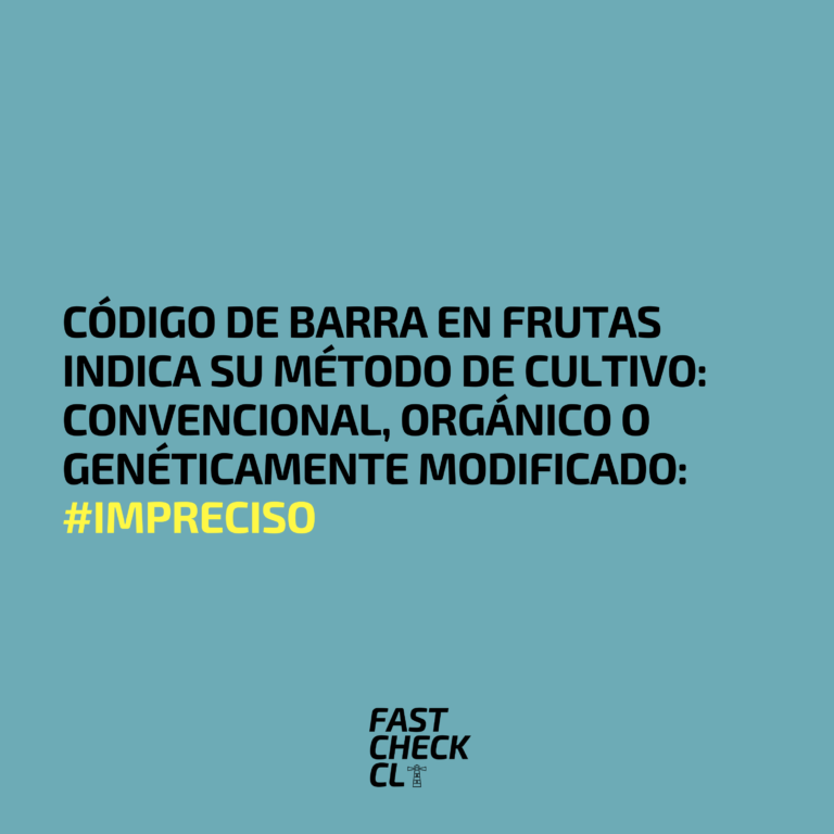 Lee más sobre el artículo Código de barra en frutas indica su método de cultivo: convencional, orgánico o genéticamente modificado: #Impreciso