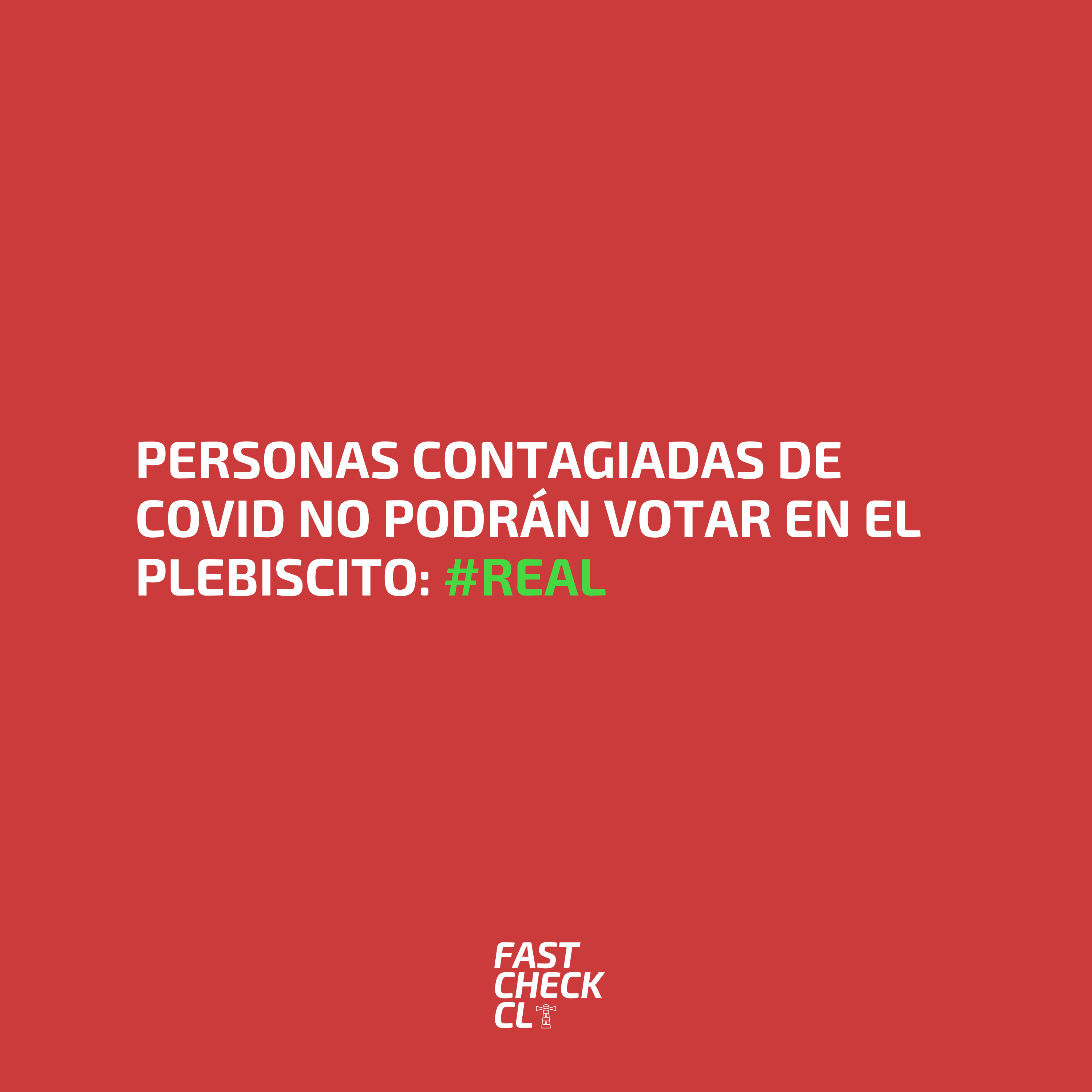 Read more about the article Personas contagiadas de covid no podrán votar en el plebiscito: #Real