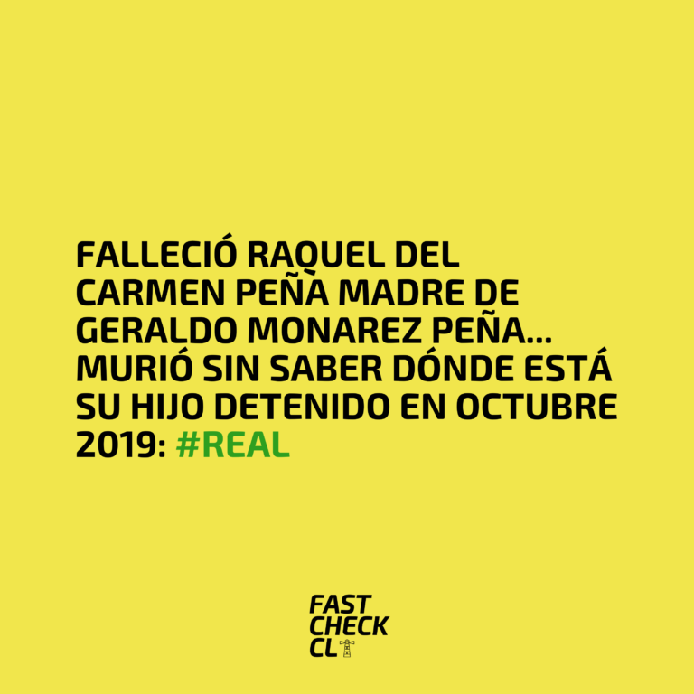 Read more about the article Falleció Raquel del Carmen Peña madre de Geraldo Monarez Peña… murió sin saber dónde está su hijo detenido en octubre 2019: #Real