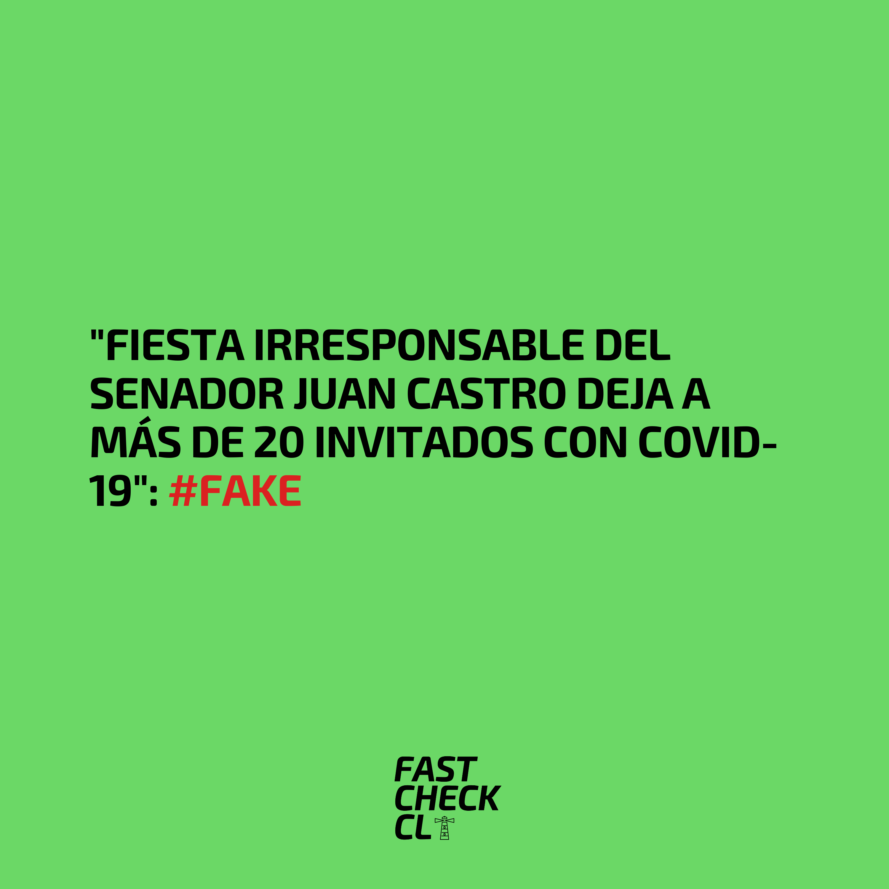You are currently viewing “Fiesta irresponsable del senador Juan Castro deja a m谩s de 20 invitados con Covid-19”: #Fake
