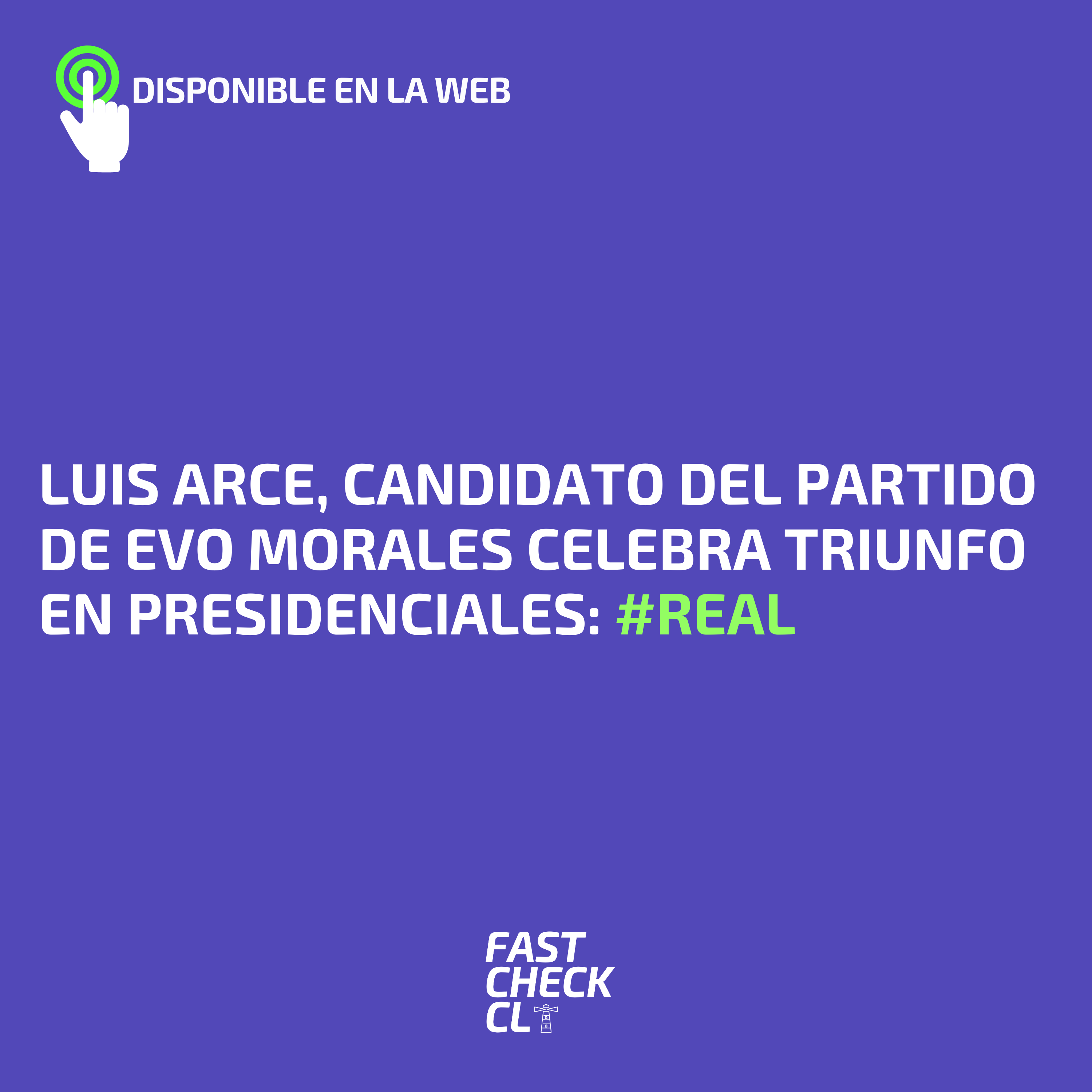 Read more about the article Luis Arce, candidato del partido de Evo Morales celebra triunfo en presidenciales: #Real