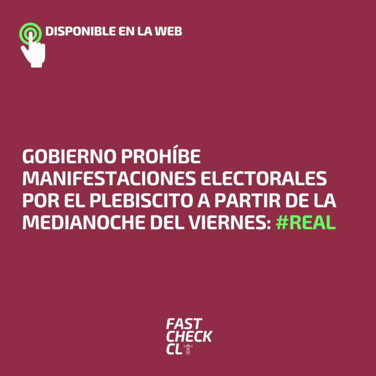 Read more about the article Gobierno prohíbe manifestaciones electorales por el plebiscito a partir de la medianoche del viernes: #Real