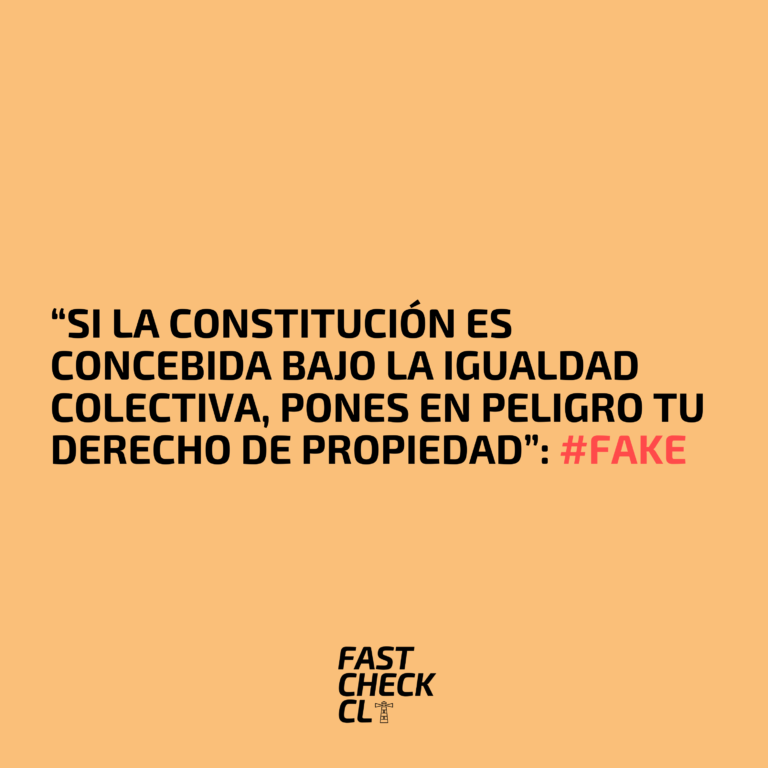 Lee más sobre el artículo “Si la Constitución es concebida bajo la igualdad colectiva, pones en peligro tu derecho de propiedad”: #Fake
