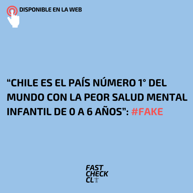 Read more about the article 鈥淐hile es el pa铆s n煤mero 1掳 del mundo con la peor salud mental infantil de 0 a 6 a帽os鈥� #Fake