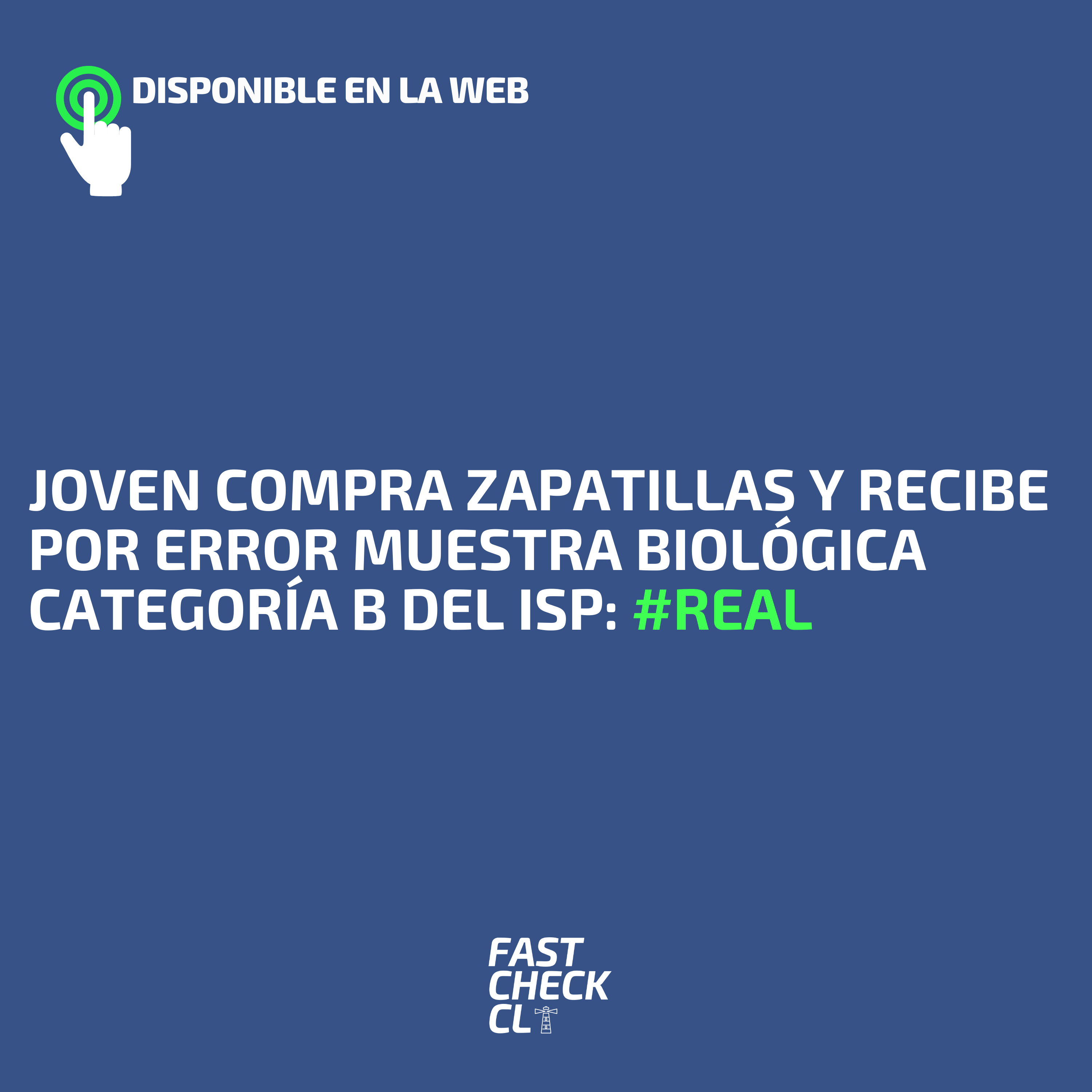 You are currently viewing Joven compra zapatillas y recibe por error muestra biológica categoría B del ISP: #Real