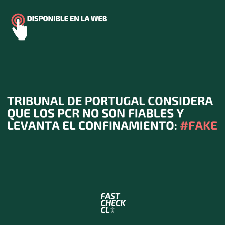 Lee más sobre el artículo Tribunal de Portugal considera que los PCR no son fiables y levanta el confinamiento: #Fake