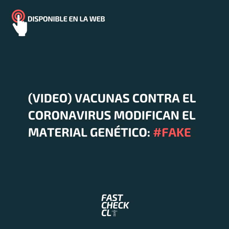 Read more about the article (Video) Vacunas contra el coronavirus modifican el material genético: #Fake