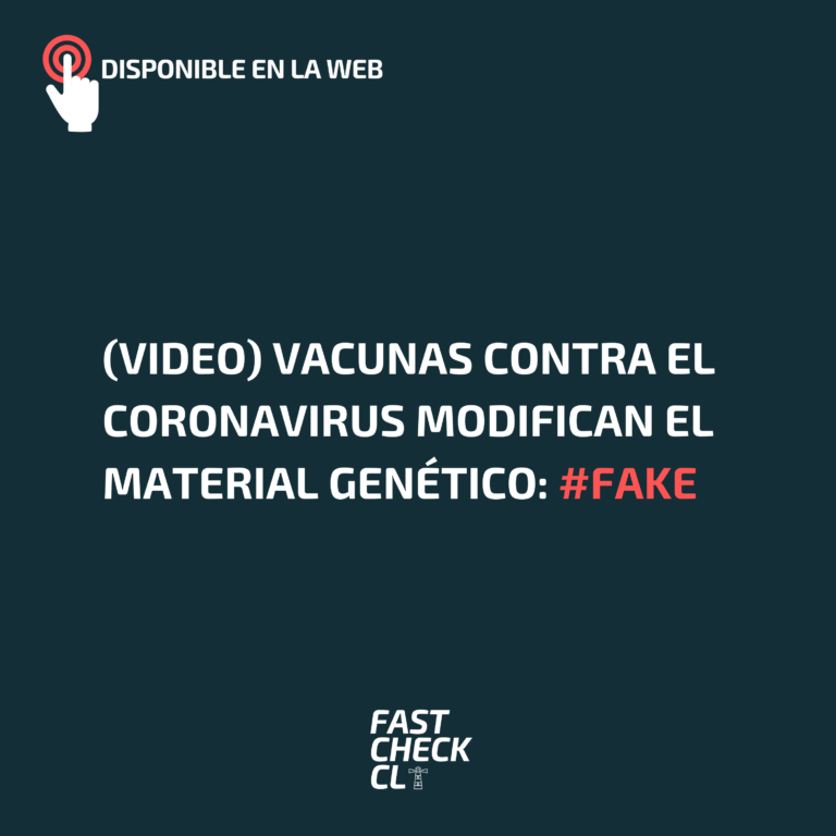 Lee más sobre el artículo (Video) Vacunas contra el coronavirus modifican el material genético: #Fake