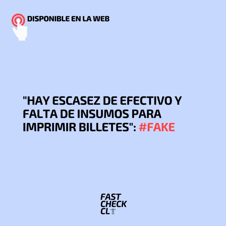 Read more about the article “Hay escasez de efectivo y falta de insumos para imprimir billetes”: #Fake