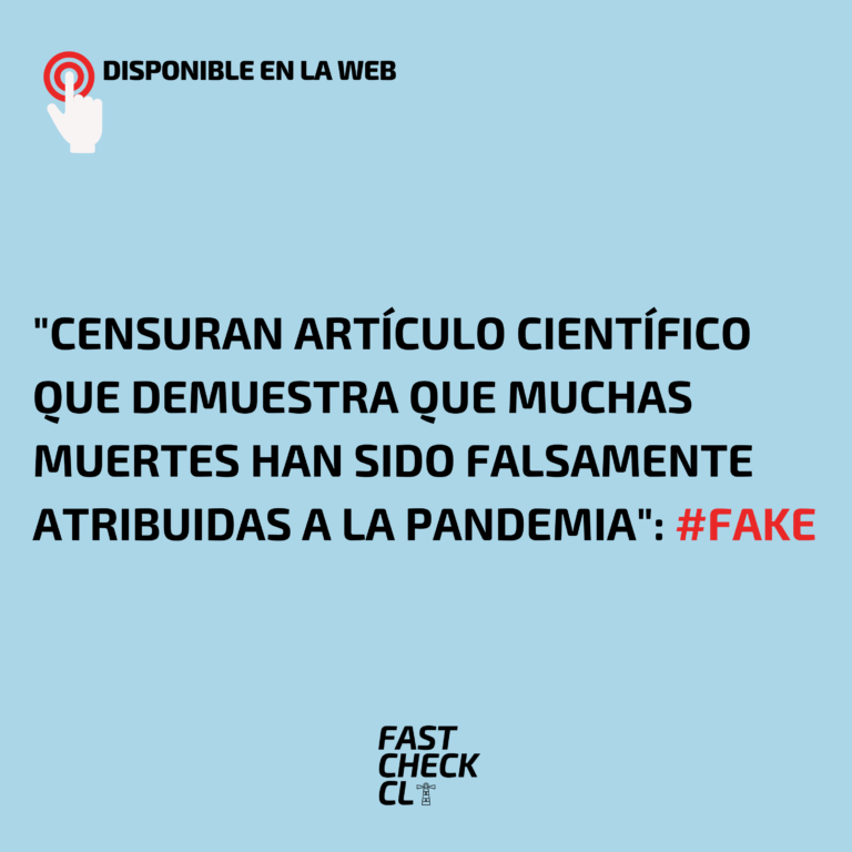 Lee más sobre el artículo “Censuran artículo científico que demuestra que muchas muertes han sido falsamente atribuidas a la Pandemia”: #Fake