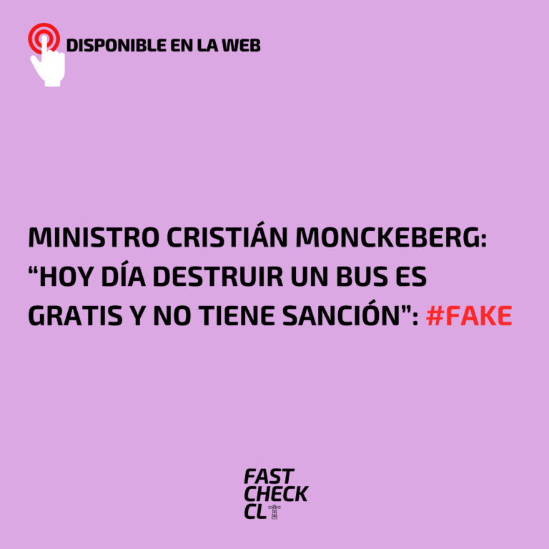 Read more about the article “Hoy día destruir un bus es gratis y no tiene sanción”: #Fake