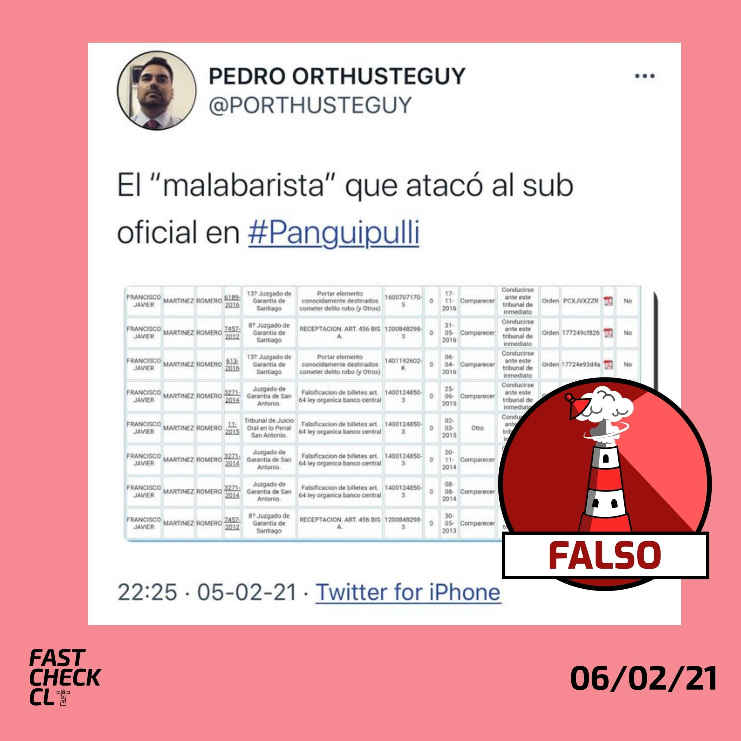 Read more about the article Antecedentes de receptación y falsificación del malabarista muerto tras disparo de Carabinero: #Falso