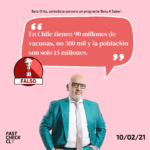 “En Chile tienen 90 millones de vacunas, no 300 mil y la población son solo 15 millones”: #Falso
