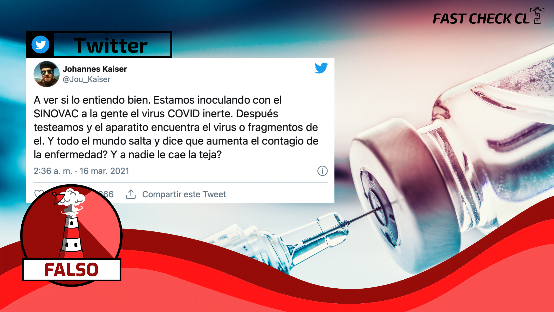 You are currently viewing Inoculación con vacuna Sinovac puede causar que el resultado del examen de PCR de positivo: #Falso