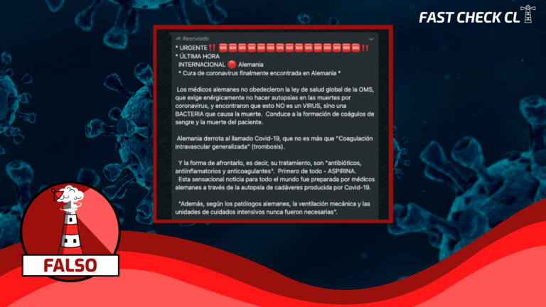 Read more about the article (Whatsapp) Cura de coronavirus fue encontrada en Alemania: #Falso