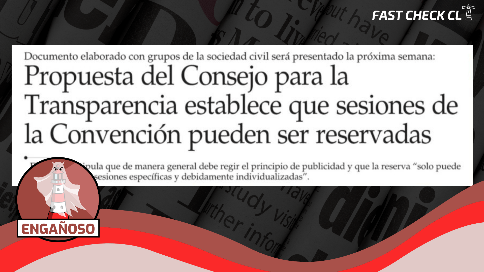 You are currently viewing “Propuesta del Consejo para la Transparencia establece que sesiones de la Convención Constitucional pueden ser reservadas”: #Engañoso