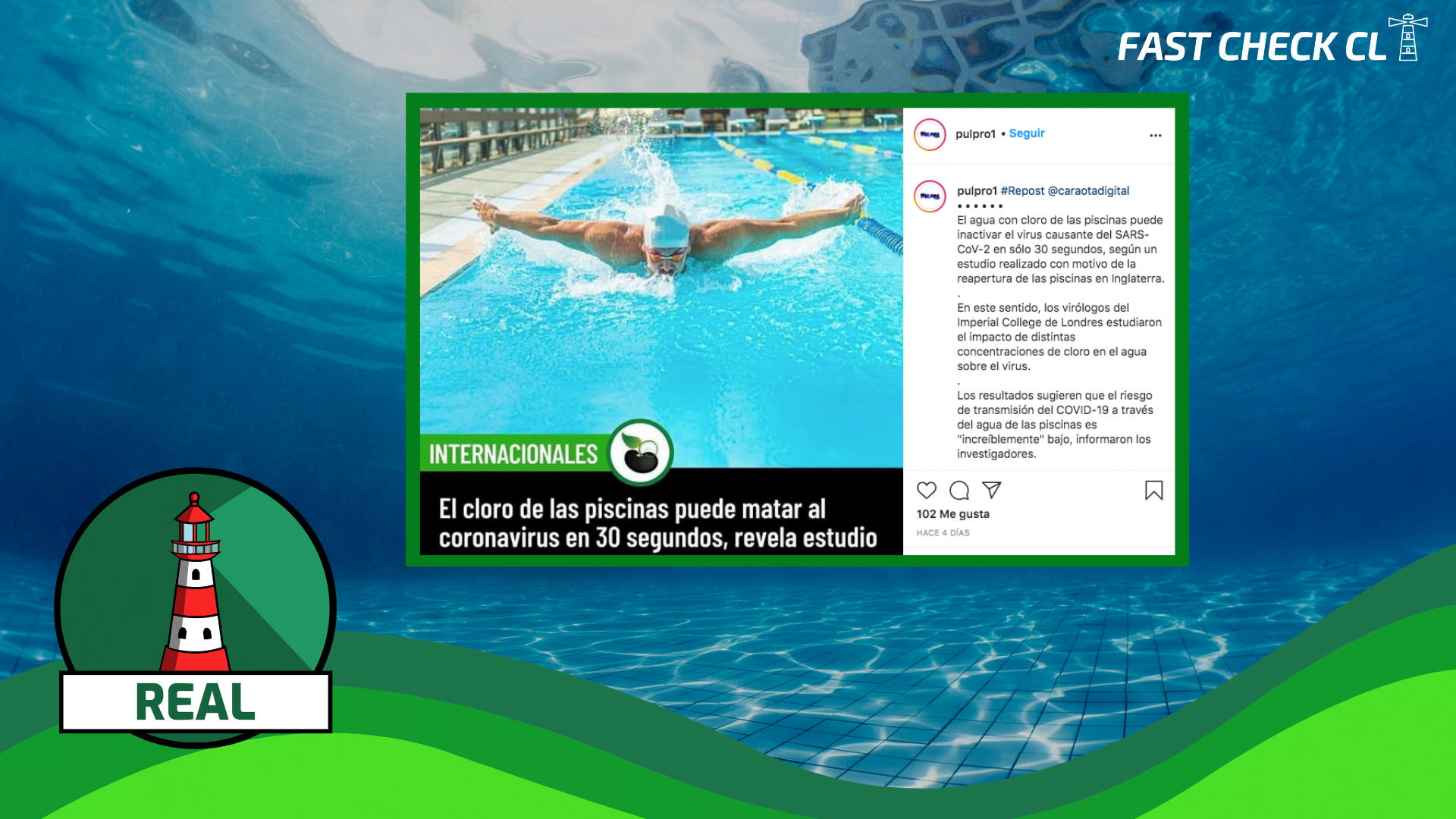 You are currently viewing (Estudio) “El cloro de las piscinas puede matar el coronavirus en 30 segundos, según estudio”: #Real