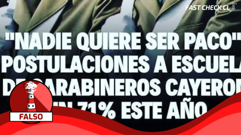 Read more about the article (Imagen) “Postulaciones a Escuela de Carabineros disminuyeron en un 71% este año”: #Falso