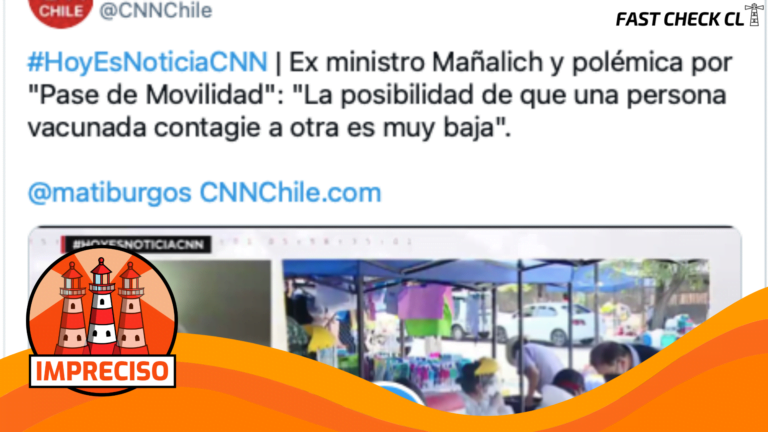 Read more about the article “La posibilidad de que una persona vacunada contagie a otra es muy baja”: #Impreciso