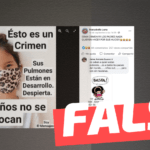 Los niños no deben usar mascarilla porque puede afectar a sus pulmones: #Falso