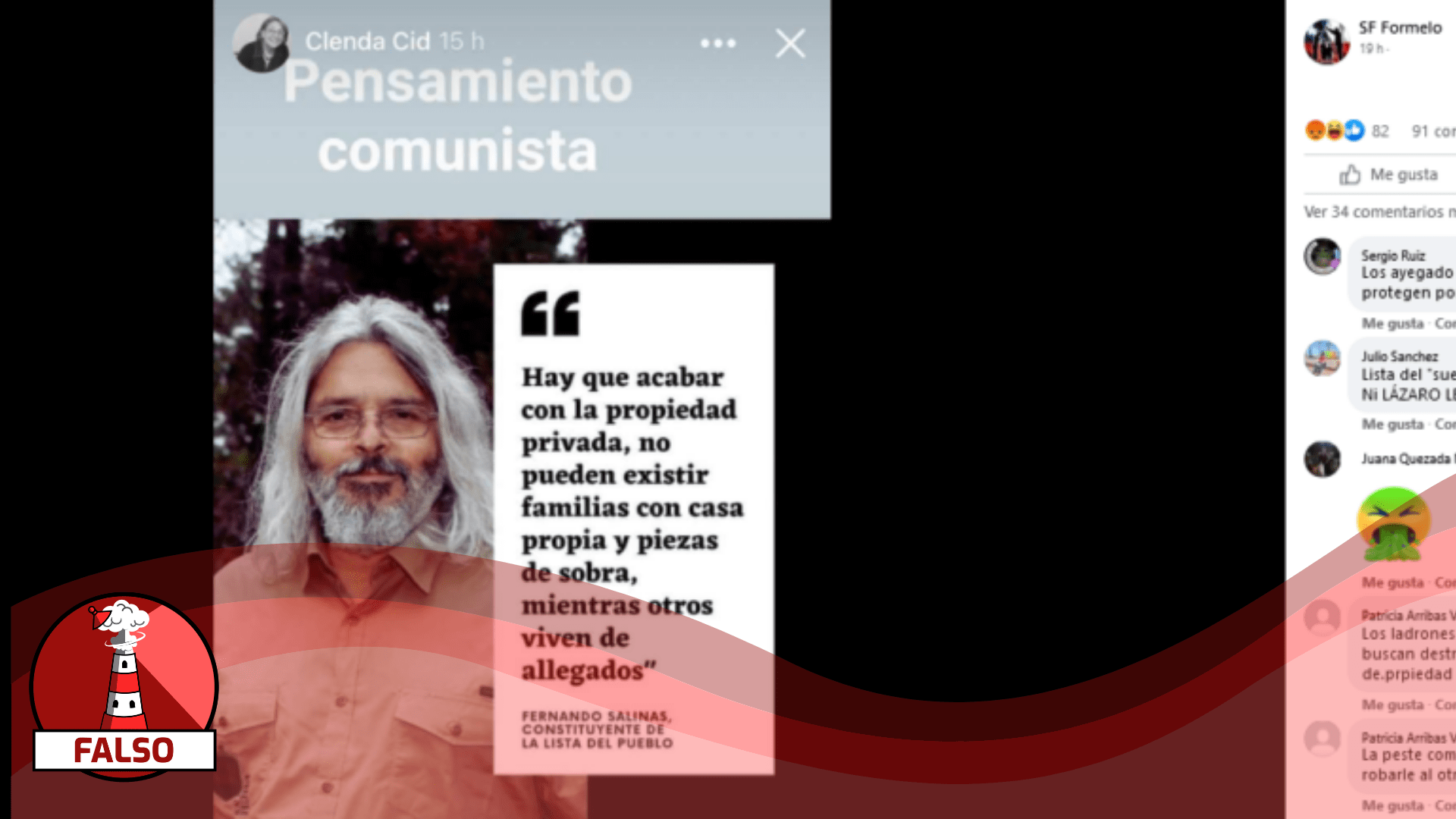 You are currently viewing Fernando Salinas: “Hay que acabar con la propiedad privada, no pueden existir familias con casa propia y piezas de sobra, mientras otros viven de allegados”: #Falso