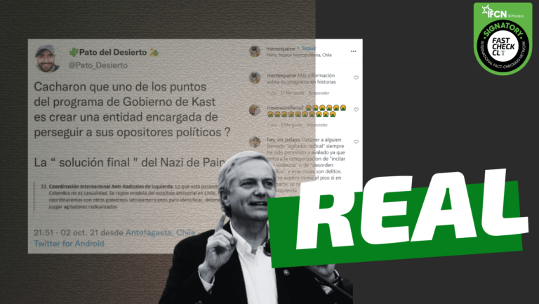 Read more about the article Programa presidencial de José Antonio Kast tiene un apartado que se llama “Coordinación Internacional Anti-Radicales de Izquierda”: #Real