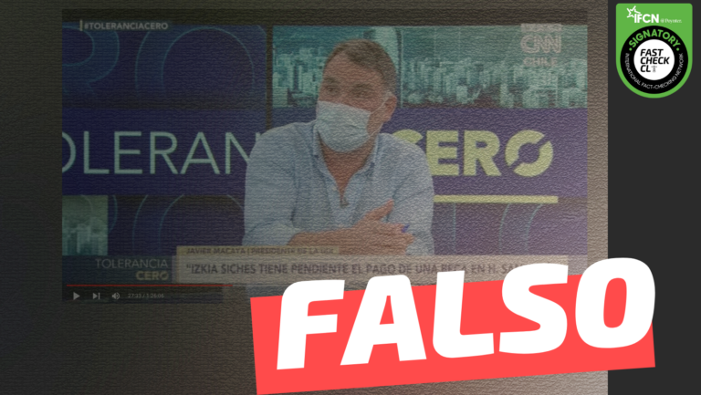 Read more about the article “Me llama la atención que Izkia Siches, presidenta del Colegio Médico, tiene pendiente de pago una beca en el Hospital San José”: #Falso