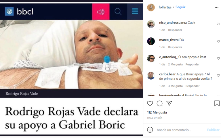 Read more about the article “Rodrigo Rojas Vade declara su apoyo a Gabriel Boric”: #Falso