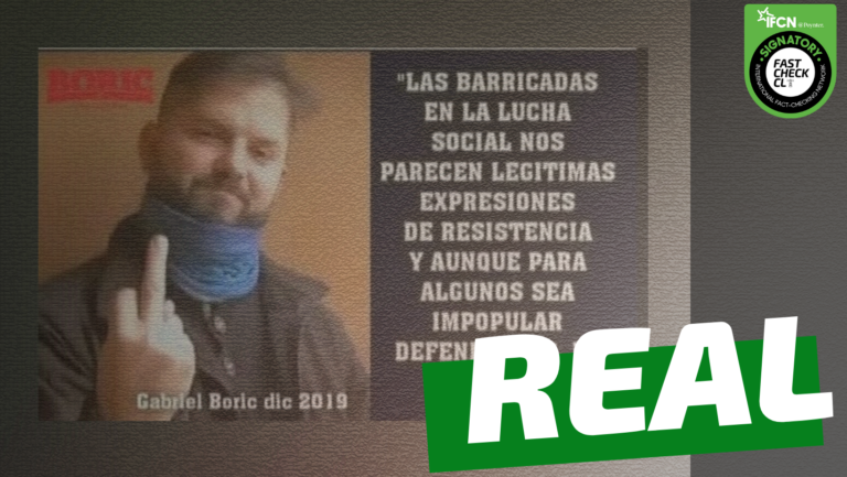 Read more about the article Gabriel Boric: “Las barricadas en la lucha social nos parecen legitimas expresiones de resistencia y aunque para algunos sea impopular defenderlas, lo haremos: #Real